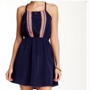 🍄Blu Pepper embroidered dress size L